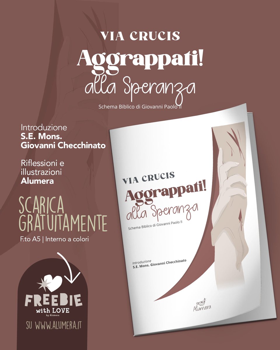 alumera_'s tweet photo. Devo dire un un grazie immenso, con tutto il cuore, a S. E. Mons. @checchinato_j per averci donato, in introduzione a questo testo, parole intrise di Speranza, di paternità, di Chiesa.

🤝❤️‍🩹➕Scarica free la #Viacrucis  👇
https://t.co/r0Xf72gvqg

#Quaresima https://t.co/faZxEZAApI
