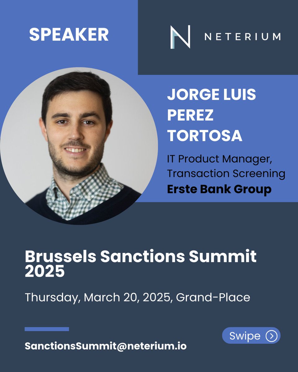 Neterium - APIs FOR ENTITY & TRANSACTION SCREENING (@neterium) on Twitter photo Today, we unveil our last panel for the Sanctions Summit by <a href="/neterium/">Neterium: Next generation of screening infra</a> in Brussels on March 20th
๐ "AI in Sanctions Screening: Major innovation or false promise?"
๐ Meet our panelists
linkedin.com/feed/update/urโฆ
#SanctionsSummitByNeterium #FCC Today, we unveil our last panel for the Sanctions Summit by <a href="/neterium/">Neterium: Next generation of screening infra</a> in Brussels on March 20th
๐ "AI in Sanctions Screening: Major innovation or false promise?"
๐ Meet our panelists
linkedin.com/feed/update/urโฆ
#SanctionsSummitByNeterium #FCC