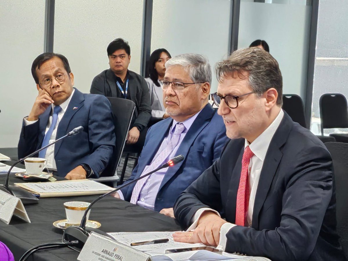 UNPhilippines's tweet photo. (1/3) UN🇵🇭 engaged today with @DFAPHL, @NEDAhq, and other gov't agencies to review results from the 1st year of implementation of the 2024-2028 Sustainable Development #CooperationFramework. https://t.co/5SBKTUF8Oh