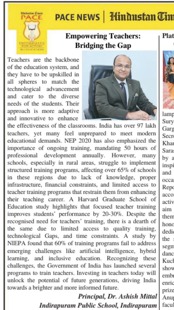 Dr. Ashish Kumar Mittal (@akmittals) on Twitter photo Honored to be featured in <a href="/htTweets/">Hindustan Times</a>! Discussing the need for continuous teacher training to build future-ready classrooms. Investing in teachers today means a brighter future for students! Read more in today's Hindustan Times! #TeacherTraining #EducationMatters #FutureReady Honored to be featured in <a href="/htTweets/">Hindustan Times</a>! Discussing the need for continuous teacher training to build future-ready classrooms. Investing in teachers today means a brighter future for students! Read more in today's Hindustan Times! #TeacherTraining #EducationMatters #FutureReady