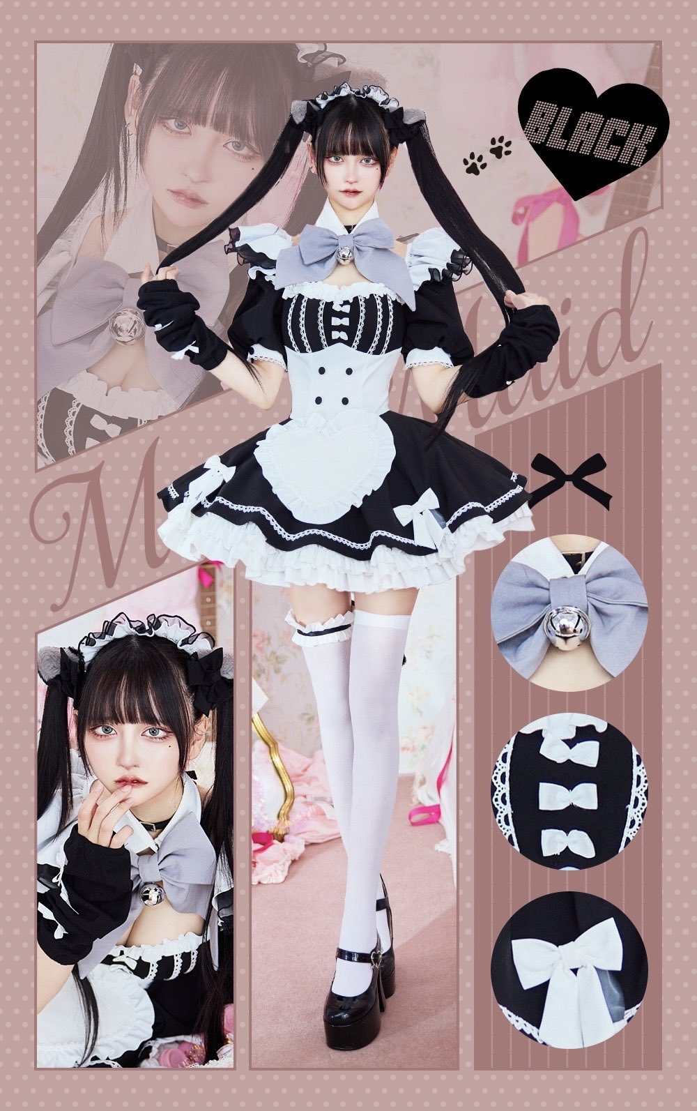 【完売品】マリームーン ラブデコレイトミャオメイド ピンク 即日発送】ラブデコレイトミャオメイド《オリジナルコスプレ11点