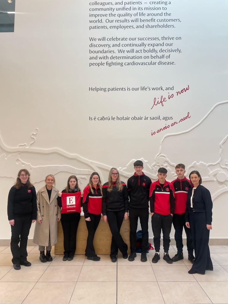 Chemistry students got to attend a lecture in UL and got to see the Interactive Periodic Table and labs there. Then headed to @EdwardsLifeSciences where senior engineer Gearoid spoke to us about delivery systems and Lisa gave us a tour of the site @sci_engul @tipperaryetb