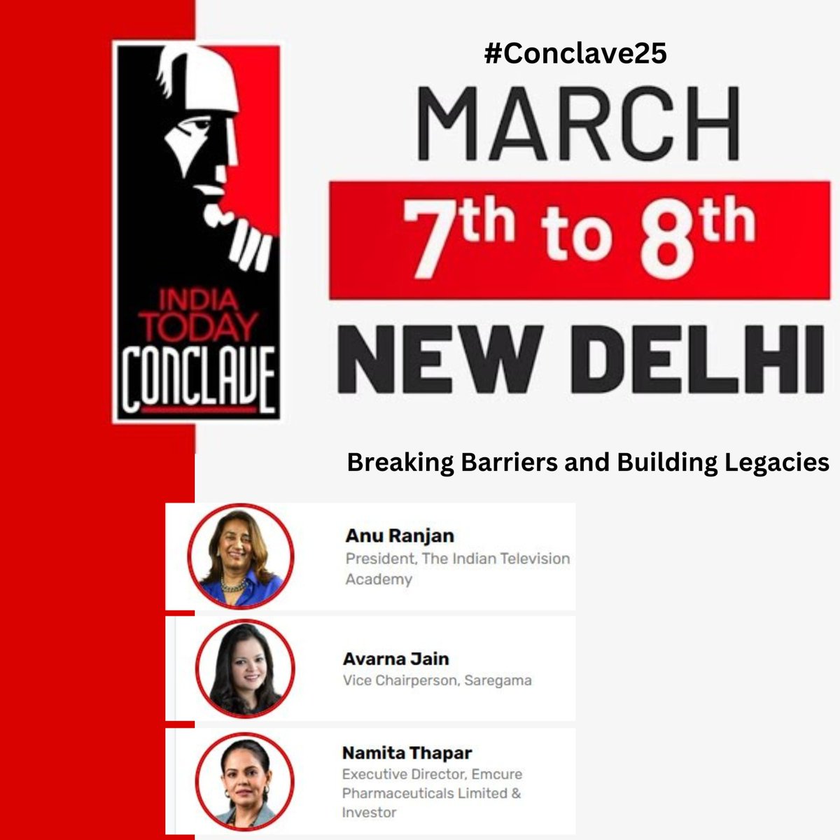 #ITAAwards (@theita_official) on Twitter photo Anu Ranjan, The President of The Indian Television Academy, will soon be a panelist at the India Today Conclave.
indiatodayconclave.com
  #Conclave25  <a href="/anuranjan1010/">Anu Ranjan</a> Anu Ranjan, The President of The Indian Television Academy, will soon be a panelist at the India Today Conclave.
indiatodayconclave.com
  #Conclave25  <a href="/anuranjan1010/">Anu Ranjan</a>