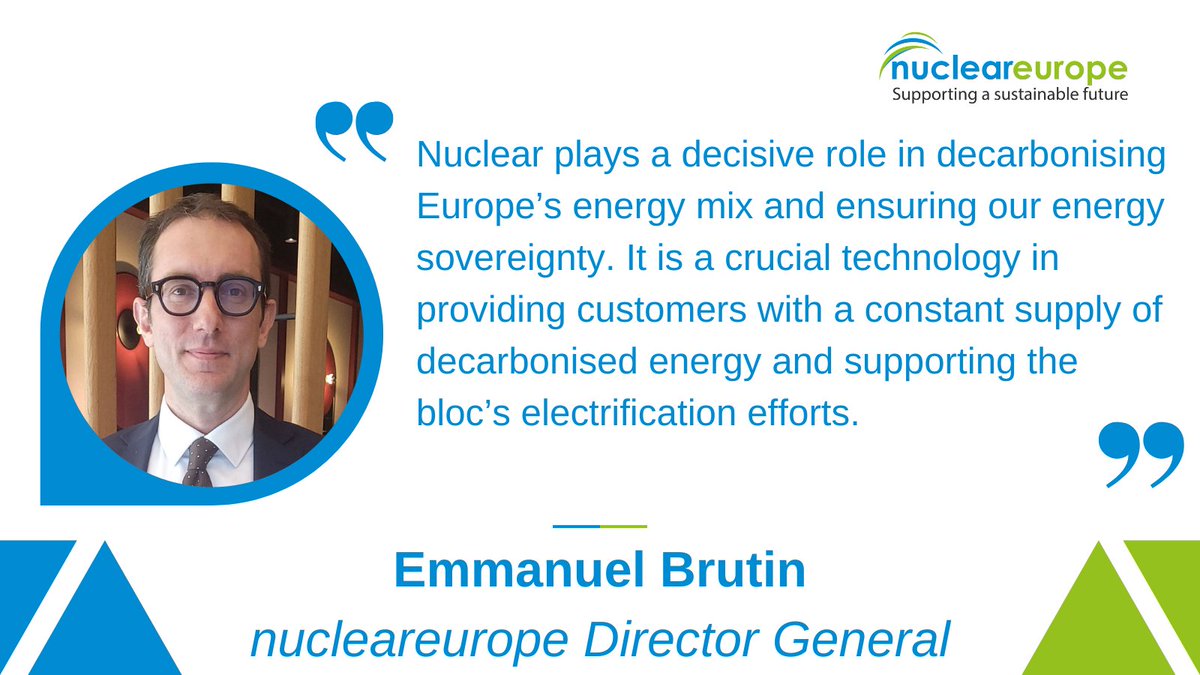 nucleareurope (@nucleareurope) on Twitter photo 📢 Nucleareurope welcomes new DG <a href="/EmmanuelBrutin/">Emmanuel Brutin</a> !
Emmanuel has worked in European affairs for 20 years, focusing on energy and climate issues, he takes over from <a href="/YDesbazeille/">Yves Desbazeille</a>, who has been at the helm of the association since 2017.
Our press release ➡️swll.to/A95xj 📢 Nucleareurope welcomes new DG <a href="/EmmanuelBrutin/">Emmanuel Brutin</a> !
Emmanuel has worked in European affairs for 20 years, focusing on energy and climate issues, he takes over from <a href="/YDesbazeille/">Yves Desbazeille</a>, who has been at the helm of the association since 2017.
Our press release ➡️swll.to/A95xj