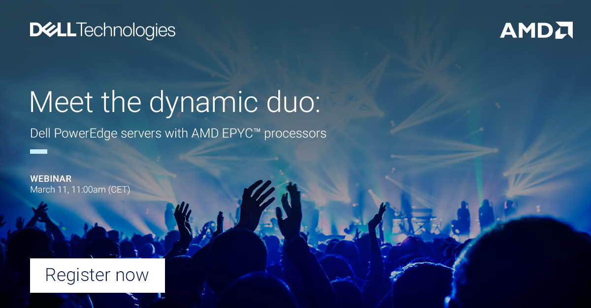 Meet the new Dell PowerEdge servers powered by AMD EPYC processors —built for exceptional resource optimization, heightened performance, and reduced power consumption. Join our webinar on March 11: 
📅  del.ly/6010LaIsM
 #iwork4dell