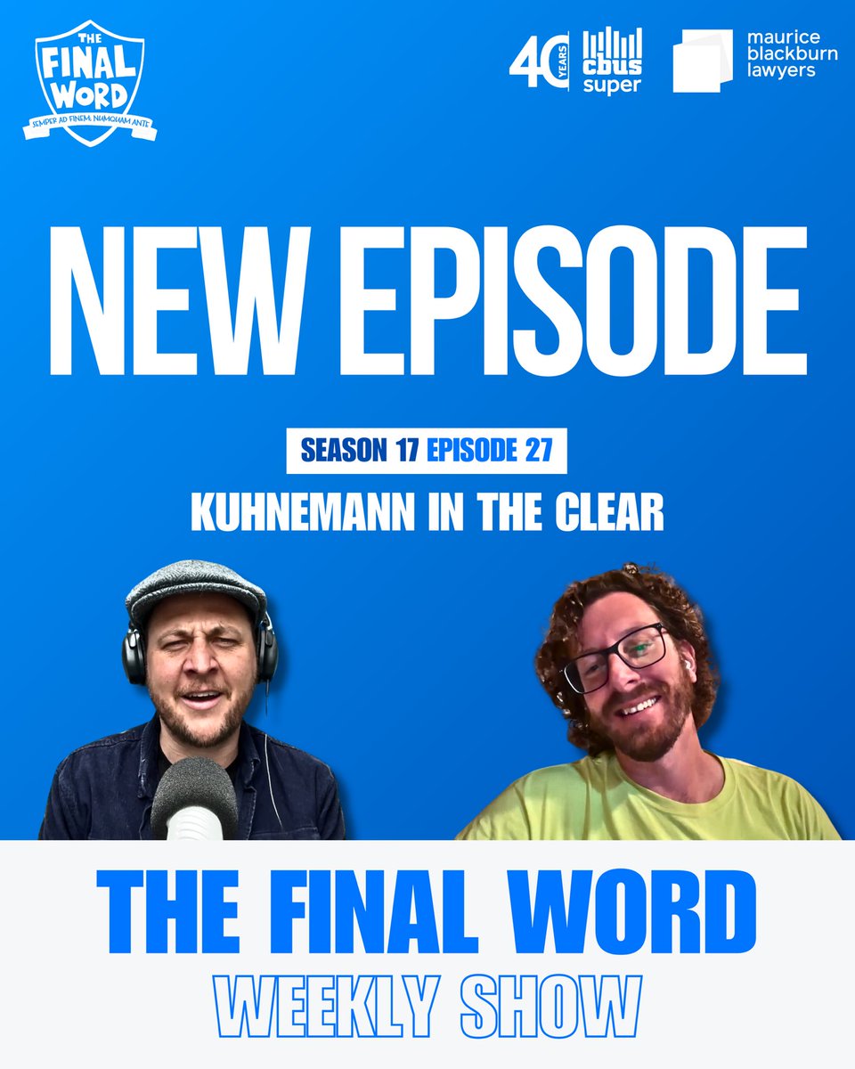 Final_Word_Pod's tweet image. IYCMI • 🚨 @collinsadam &amp;amp; @GeoffLemonSport are back for another weekly show. This time as aw

Plenty to discuss in the world of cricket 🏏 

🎧 Listen 👉 linktr.ee/thefinalword

#FinalWord 🏏 | @CbusSuperFund
