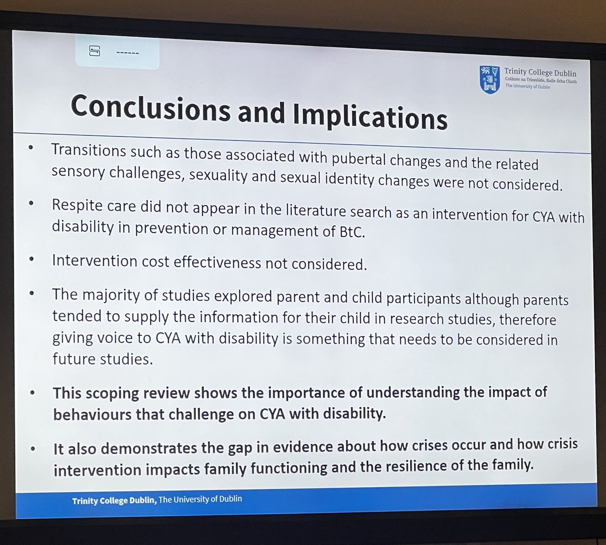 Eleanor Hollywood (@elehollywood) on Twitter photo Very informative presentation by <a href="/CarmDoyle/">Carmel Doyle</a> on the management of crisis situations for CYP with intellectual disability <a href="/TCD_SNM/">School of Nursing & Midwifery, TCD</a> <a href="/TCD_TRiCC/">Trinity Research in Childhood Centre (TRiCC)</a> Very informative presentation by <a href="/CarmDoyle/">Carmel Doyle</a> on the management of crisis situations for CYP with intellectual disability <a href="/TCD_SNM/">School of Nursing & Midwifery, TCD</a> <a href="/TCD_TRiCC/">Trinity Research in Childhood Centre (TRiCC)</a>