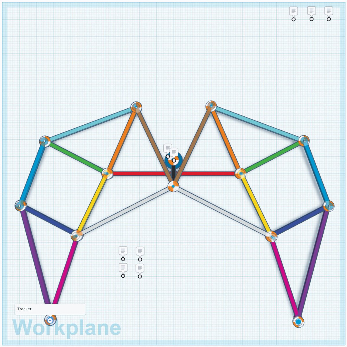 ZDP189's tweet photo. Jansen's Linkage, accurately modelled and simulated in @tinkercad. With references and teaching notes / class questions.
https://t.co/xXexEsceME #Strandbeest #TheoJansen https://t.co/k99qavGJwi