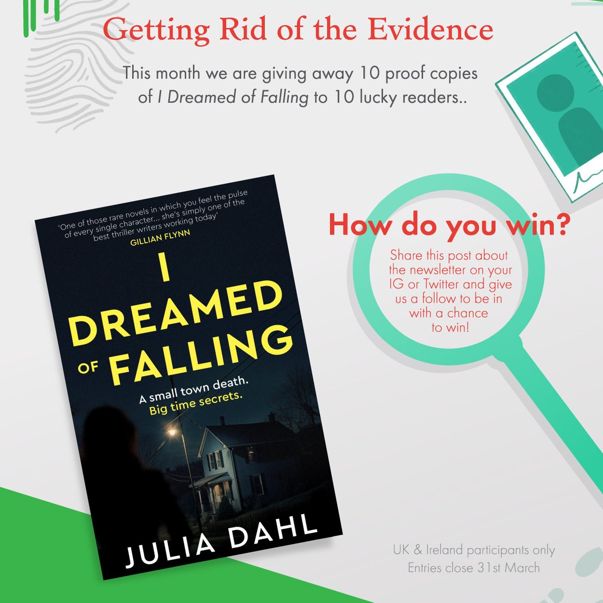 Bedford Square Publishers (@bedsqpublishers) on Twitter photo We're giving away 10 proof copies of I Dreamed of Falling by <a href="/juliadahl/">Julia Dahl</a> , a perfectly crafted thriller that goes beyond a classic whodunit.
⭐⭐⭐⭐⭐
'A dark, twisty mystery & a moving story of an imperfect family'
To be in with a chance to win subscribe & share this post. We're giving away 10 proof copies of I Dreamed of Falling by <a href="/juliadahl/">Julia Dahl</a> , a perfectly crafted thriller that goes beyond a classic whodunit.
⭐⭐⭐⭐⭐
'A dark, twisty mystery & a moving story of an imperfect family'
To be in with a chance to win subscribe & share this post.