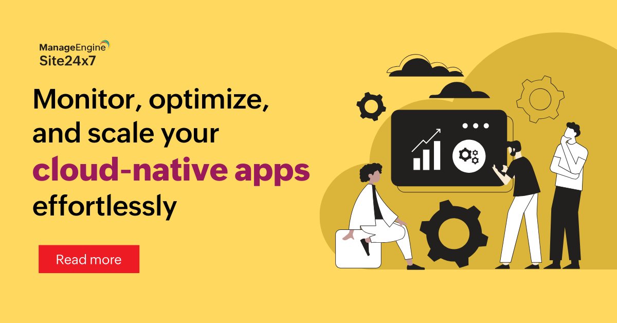 Site24x7's tweet image. Slow apps and downtime cost you users! Harness the power of APM to detect issues in your cloud-native apps before users find out. Stay proactive, not reactive! Read more here:
site24x7.com/blog/cloud-nat…  
#APM #cloudnativeapps #monitoring