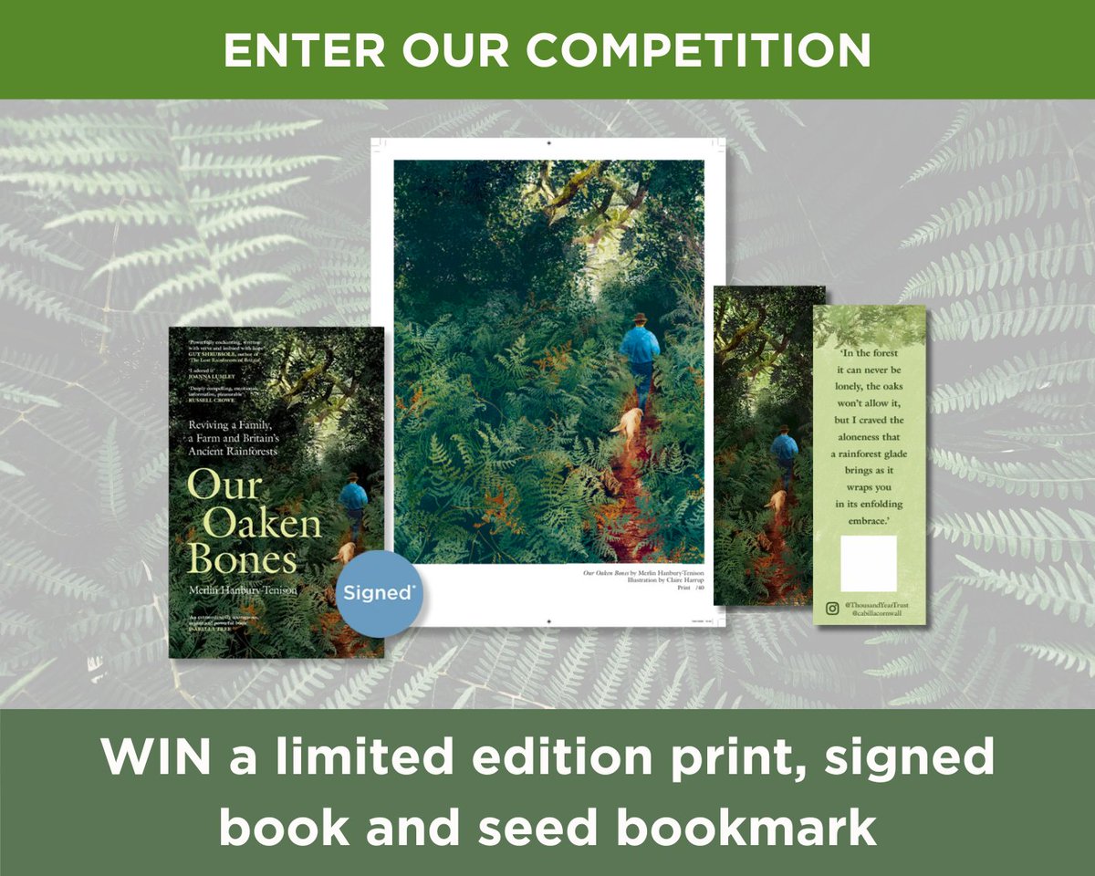 Enter Our Oaken Bones prize draw today to be in with a chance of winning a limited edition print, signed book and seed bookmark at mailchi.mp/nhbs.com/our-o…

#competition #ouroakenbones #prizes #nature #wildlife #ecology #conservation
