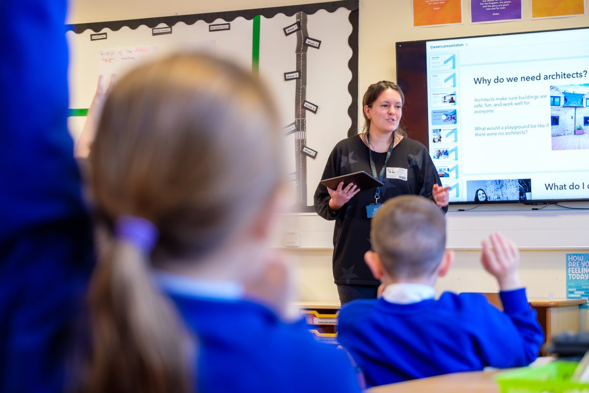Kingsland CE Academy (@kingslandtweets) on Twitter photo Thank you to Kim from Mode for coming to talk to us about being an Architect for <a href="/CareersWeek/">National Careers Week</a> today.
Year 3 have now spoken to both an Architect and a Quantity Surveyor this week, so theres a good chance we'll see some pupils' buildings in the future! Thank you to Kim from Mode for coming to talk to us about being an Architect for <a href="/CareersWeek/">National Careers Week</a> today.
Year 3 have now spoken to both an Architect and a Quantity Surveyor this week, so theres a good chance we'll see some pupils' buildings in the future!