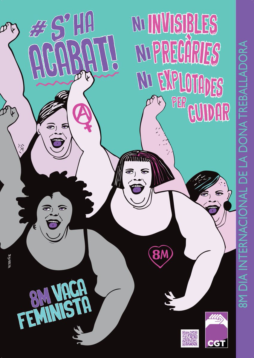 Aquest #8M hi ha convocada vaga general a tota Catalunya! Estem fartes de ser invisibles, precaries i explotades per cuidar! S'ha acabat!

Si tens problemes a la feina i vols fer vaga contactans!