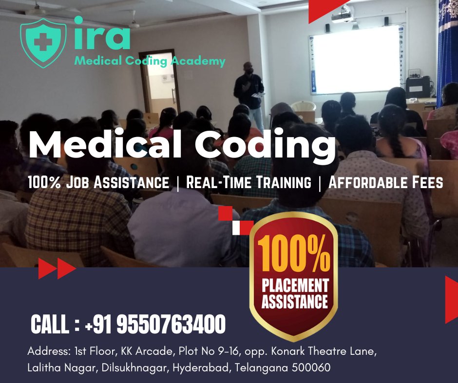 IraCoding's tweet image. IRA Medical Coding Academy
Join IRA Medical Coding Academy Today at Dilsukhnagar!
🔹 Learn from Industry Experts & Get Certified!
🔹 100% Job Assistance | Real-Time Training | Affordable Fees
#IRAMedicalCoding #MedicalCodingTraining #Dilsukhnagar #CareerInHealthcare #Job