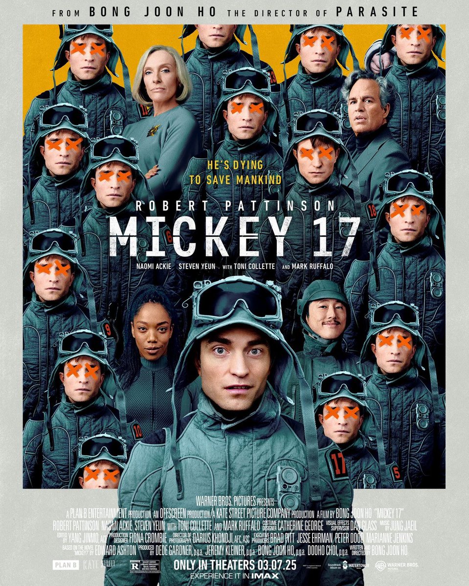 TarizSolis's tweet photo. Bagaimana jika di masa depan manusia bisa diduplikat dengan cara diprint?

Setelah 6 tahun, akhirnya Bong Joon Ho balik lagi lewat Mickey 17 yg mudah bertengger di jajaran film terbaik tahun ini. Sebuah satir politik berkedok sci-fi nan menghibur, mengikat sekaligus memantik diskusi seru yg mengulas kolonisasi area dengan menyingkirkan penduduk asli, pemimpin yg selalu diatur orang di belakangnya, sampai rakyat kecil yg sengaja dikorbankan demi kepentingan elit.

Berlatar tahun 2054 saat bumi tak lagi layak ditempati, ini tentang seorang pria yg upayanya kabur dari debt collector membuatnya nekat mendaftar ke misi eksplorasi planet calon hunian baru. Tanpa disadari, ternyata jobdescnya diluar nalar: dia dijadiin kelinci percobaan untuk tugas berbahaya & kalau dia mati, tubuhnya akan dicetak ulang... begitu seterusnya. Sinting, kan?