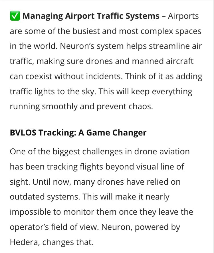 Mark (@markchadwickx) on Twitter photo ✴️ NEW: Altcoinbuzz Article: “Neuron Goes Live on Hedera to Prevent Aerial Disasters”
<a href="/Altcoinbuzzio/">Altcoin Buzz</a>, which gets approx 150,000 Monthly Visitors States:
“Army Black Hawk helicopter, which took the lives of 67 people, aviation safety is under the microscope.”
“How Neuron is ✴️ NEW: Altcoinbuzz Article: “Neuron Goes Live on Hedera to Prevent Aerial Disasters”
<a href="/Altcoinbuzzio/">Altcoin Buzz</a>, which gets approx 150,000 Monthly Visitors States:
“Army Black Hawk helicopter, which took the lives of 67 people, aviation safety is under the microscope.”
“How Neuron is