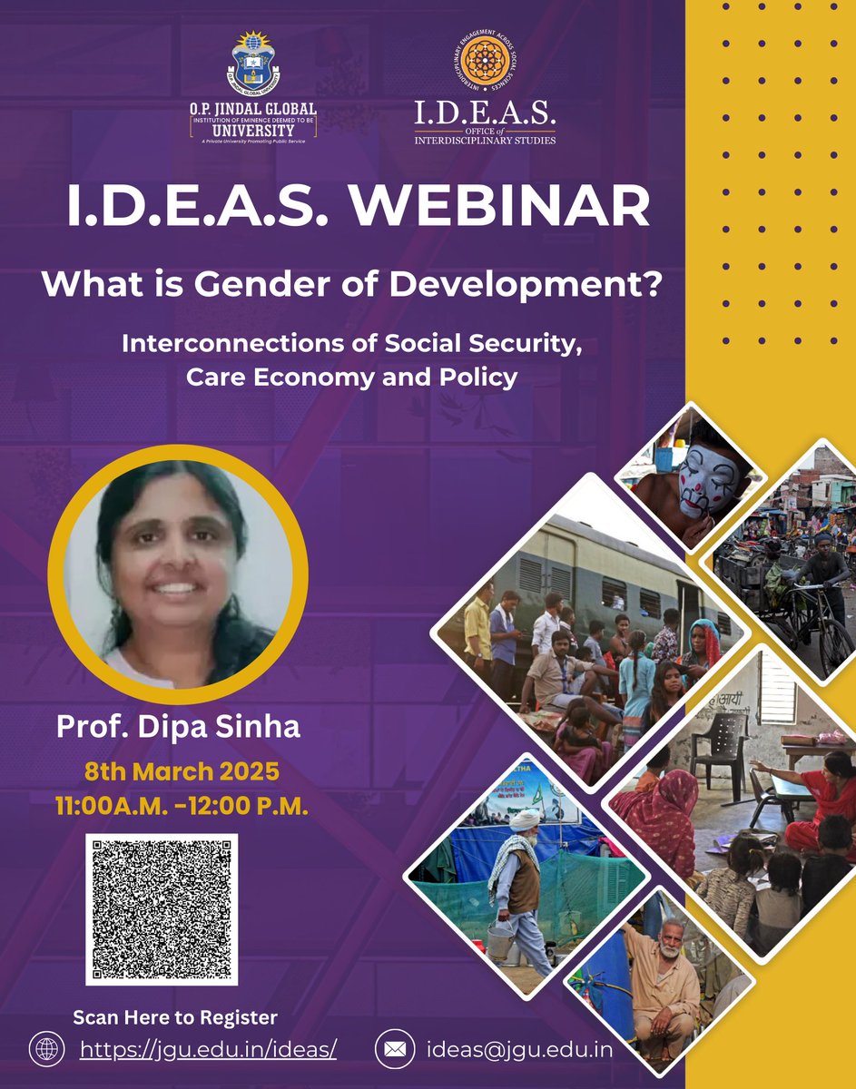 IDEAS Office of Interdisciplinary Studies (@jguideas) on Twitter photo IDEAS Office of Interdisciplinary Studies welcomes all to the webinar titled What is the Gender of Development? Interconnections of Social Security, Care Economy and Policy by Prof Dipa Sinha
8th March 2025
Link shorturl.at/ZOADH
11:00 A.M.- 12:00 P.M.
<a href="/Deepanshu_1810/">Deepanshu Mohan</a> IDEAS Office of Interdisciplinary Studies welcomes all to the webinar titled What is the Gender of Development? Interconnections of Social Security, Care Economy and Policy by Prof Dipa Sinha
8th March 2025
Link shorturl.at/ZOADH
11:00 A.M.- 12:00 P.M.
<a href="/Deepanshu_1810/">Deepanshu Mohan</a>