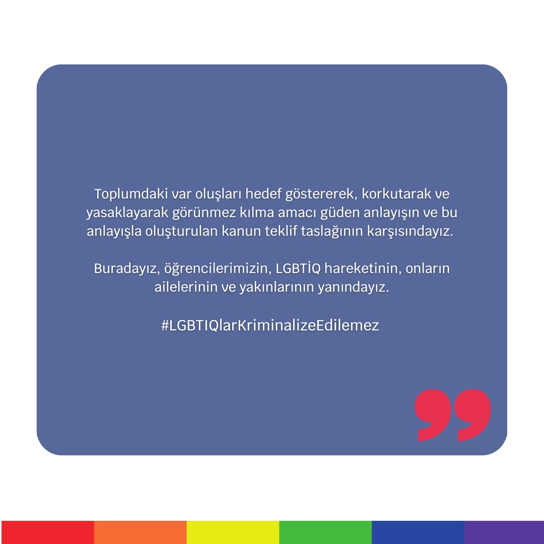 TED Üniversitesi Toplumsal Cinsiyet Çalışmaları Merkezi olarak, <a href="/listagdernegi/">LİSTAG</a> ve <a href="/kadinkoalisyonu/">Kadın Koalisyonu</a>'nun çağrısına karşılık veriyoruz: