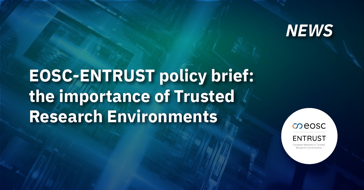eosc_entrust's tweet image. 📣 The EOSC-ENTRUST project has published its first policy brief highlighting the importance of 🌍 European investment in #TrustedResearchEnvironments (TREs) and identifying five recommendations for policymakers
Read the news: loom.ly/6D-D5Lc