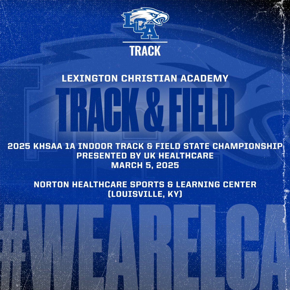 LCAathletics's tweet photo. Good luck to the LCA Boys & Girls Track Teams as they compete at the 2025 KHSAA 1A Indoor Track & Field State Championship today in Louisville!
Live results will be available at https://t.co/ataA1mXXl9.
#WeAreLCA #LCATrack https://t.co/GsKDiyd0bK