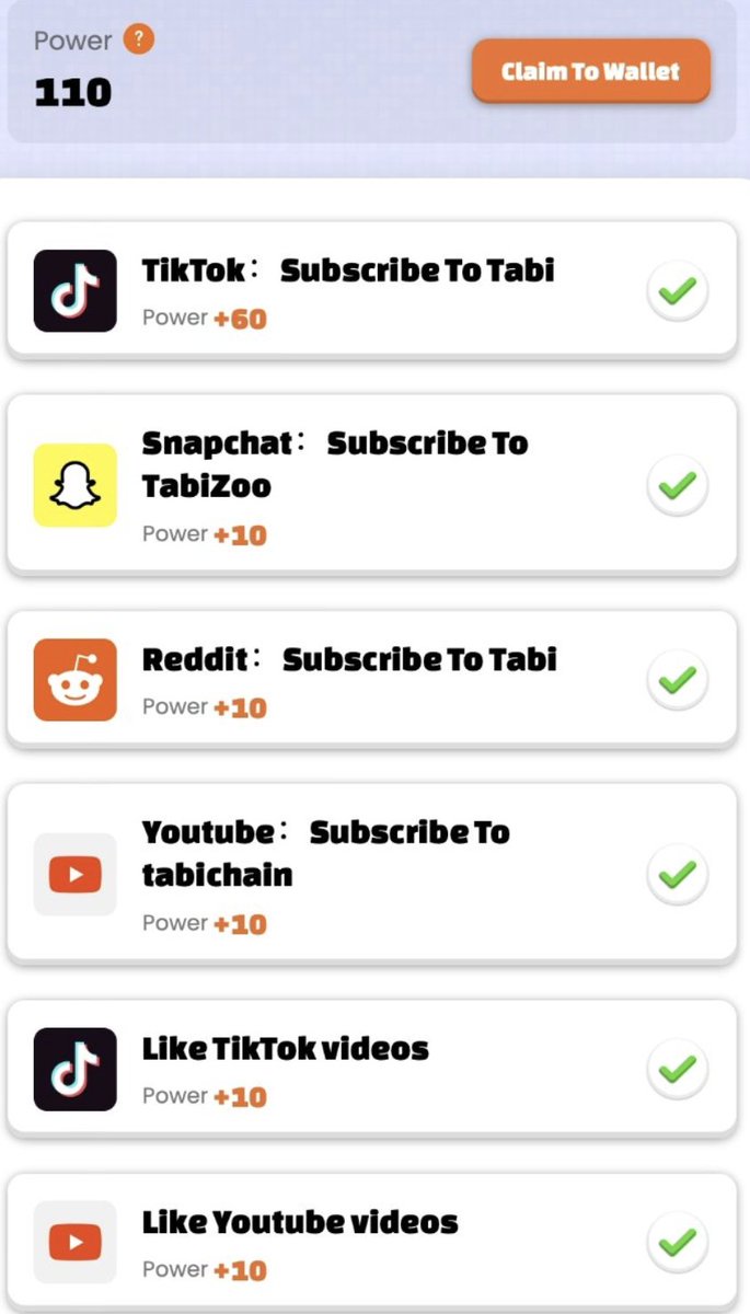 BilgiKripto1's tweet photo. 🔥Geliyor Gelmekte Olan, @Tabichain Airdrop Gücü Görevlerini Tamamlamayı Unutmayın!

1⃣ Tabi Botuna Giriş Yap: https://t.co/NY5s6a16ze 
2⃣ Airdrop sekmesine tıklayın.
3⃣ Tiktok, Snapchat, Reddit, Youtube , Tiktok görevlerini tamamlayın. 
4⃣ Gücü topladıktan sonra Claim edin. https://t.co/Bs7spRH4Q3