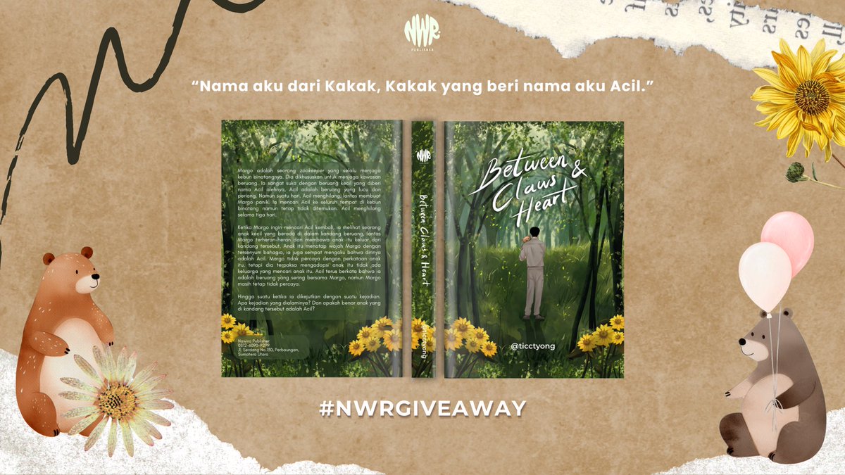 NawiraPublisher's tweet photo. 🎉 Giveaway Time!!
1 paket Margo &amp; 1 paket Acil fanbook “BETWEEN CLAWS &amp; HEART” (@ticctyong )🪴

Syaratnya cukup RT tweet dan follow sosmed kami ya!
Instagram: https://t.co/zK8Y0xaguy
TikTok: https://t.co/5HXA1TAEEl…

Silakan reply ingin yang mana ya. Wish you luck, NWR Squad!🫶🏻 https://t.co/nQFLpqgewG
