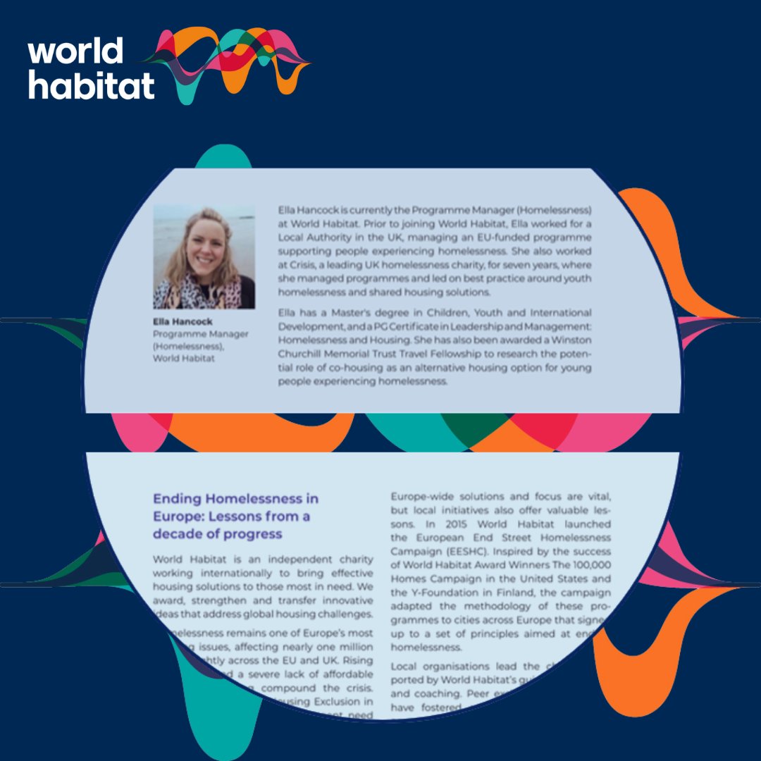 WorldHabitat's tweet photo. 📃A new report providing policy-makers with the evidence on how to create better solutions for people experiencing homelessness has been launched. 

The new UNANIMA International includes insights from Ella Hancock on standout practice 

Read the Report▶️ https://t.co/7rdmJSAPdN https://t.co/WKKS9BVoKr