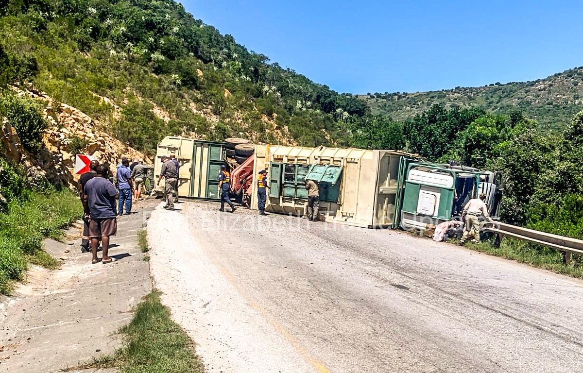 Port Elizabeth Traffic Updates (@trafficupdatepe) on Twitter photo Truck transporting Elephants has overturned in the Oilphantskop Pass on the N10 <a href="/_ArriveAlive/">Arrive Alive</a> <a href="/AlgoaFMNews/">AlgoaFMNews</a> <a href="/EP_Media24/">Express Newspapers</a> <a href="/FatalMoves/">The Fatal Moves Team</a> <a href="/HeraldNMB/">The Herald NMB</a> <a href="/AlgoaFM/">Algoa FM</a> <a href="/FmLuister/">LuisterFM</a> <a href="/bayfmofficial/">BayFM 107.9</a> <a href="/GardmedPE/">Gardmed Ambulance</a> <a href="/jour_maine/">Jamaine Krige</a> <a href="/jacquesbrand/">Truck&Cargo</a> <a href="/RAF_SA/">The Road Accident Fund</a> <a href="/JanineCLee/">janine lee</a> <a href="/RelayEms/">Relay EMS</a> Truck transporting Elephants has overturned in the Oilphantskop Pass on the N10 <a href="/_ArriveAlive/">Arrive Alive</a> <a href="/AlgoaFMNews/">AlgoaFMNews</a> <a href="/EP_Media24/">Express Newspapers</a> <a href="/FatalMoves/">The Fatal Moves Team</a> <a href="/HeraldNMB/">The Herald NMB</a> <a href="/AlgoaFM/">Algoa FM</a> <a href="/FmLuister/">LuisterFM</a> <a href="/bayfmofficial/">BayFM 107.9</a> <a href="/GardmedPE/">Gardmed Ambulance</a> <a href="/jour_maine/">Jamaine Krige</a> <a href="/jacquesbrand/">Truck&Cargo</a> <a href="/RAF_SA/">The Road Accident Fund</a> <a href="/JanineCLee/">janine lee</a> <a href="/RelayEms/">Relay EMS</a>
