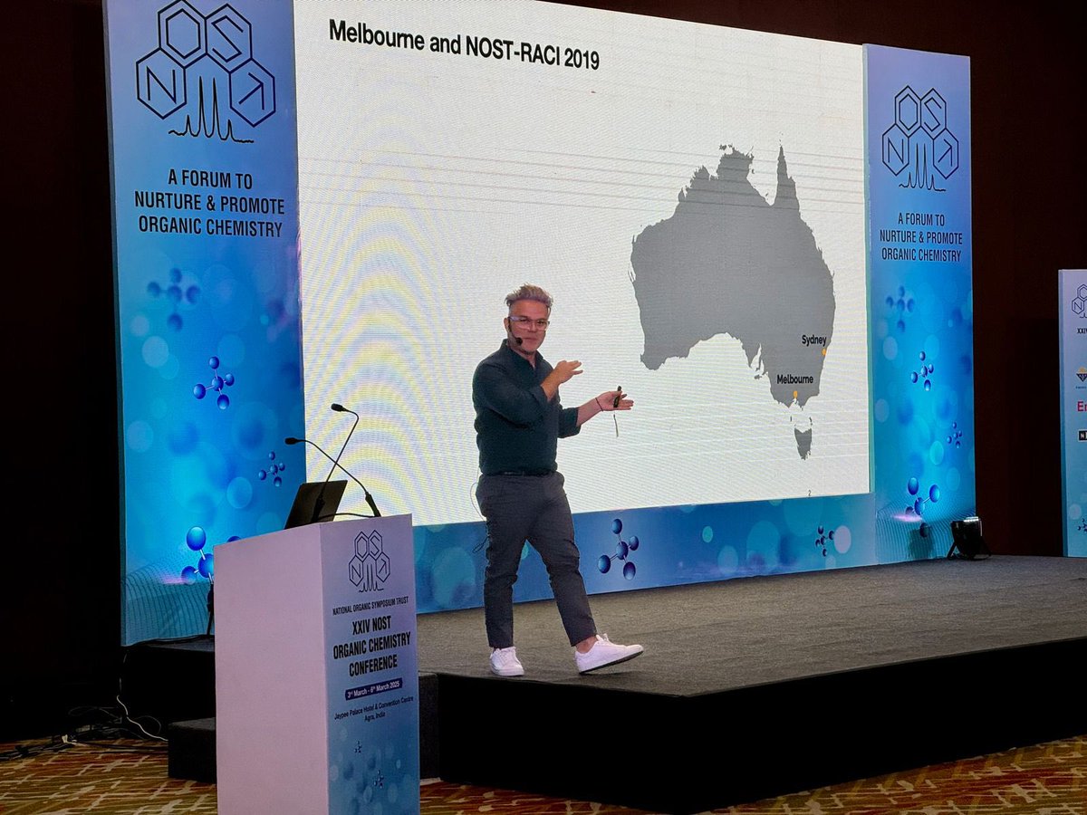 NOST (@nost_india) on Twitter photo Prof. Anastasios Polyzos <a href="/PolyzosAP/">Anastasios Polyzos</a> from <a href="/UniMelb/">University of Melbourne</a> delivered an exciting talk at #NOSTOCC2025 on "New Strategies in Catalytic Radical Carbonylation of Organohalides." Harnessing radical pathways for innovative carbonylation chemistry! #Catalysis #RadicalChemistry #OrganicSynthesis Prof. Anastasios Polyzos <a href="/PolyzosAP/">Anastasios Polyzos</a> from <a href="/UniMelb/">University of Melbourne</a> delivered an exciting talk at #NOSTOCC2025 on "New Strategies in Catalytic Radical Carbonylation of Organohalides." Harnessing radical pathways for innovative carbonylation chemistry! #Catalysis #RadicalChemistry #OrganicSynthesis