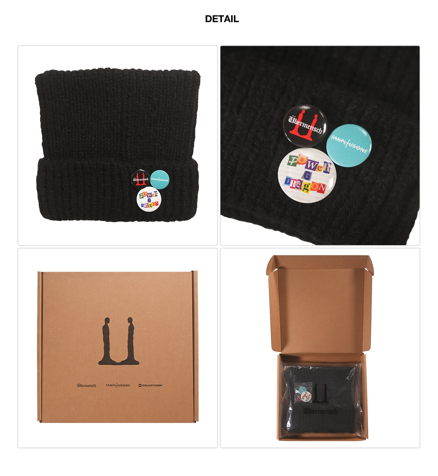Übermensch G-DRAGON ビーニー ブラック ☆25SS 入手困難☆G-DRAGON Ubermensch Cap (peaceminusone
