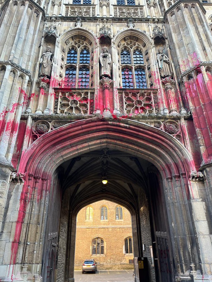 Adrian Hilton (@adrian_hilton) on Twitter photo I've just seen what Palestine Action have done to <a href="/Cambridge_Uni/">Cambridge University</a> Old Schools. Grade I listed. Absolutely appalling vandalism. I've just seen what Palestine Action have done to <a href="/Cambridge_Uni/">Cambridge University</a> Old Schools. Grade I listed. Absolutely appalling vandalism.