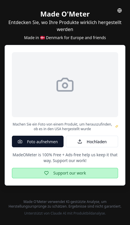 BjornRoh_1's tweet photo. Die Dänen beginnen US Produkte zu boykottieren, "Made O'Meter" war gestern Thema bei TV2.
Bei Made O'Meter kann man prüfen wo Produkte wirklich hergestellt werden bzw ob USA (Auf 🌐 Symbol oben rechts lassen sich 🇩🇰🇬🇧&amp;🇩🇪 als Sprache wählen).
https://t.co/6OR67RYNSG https://t.co/daWgRZCECE