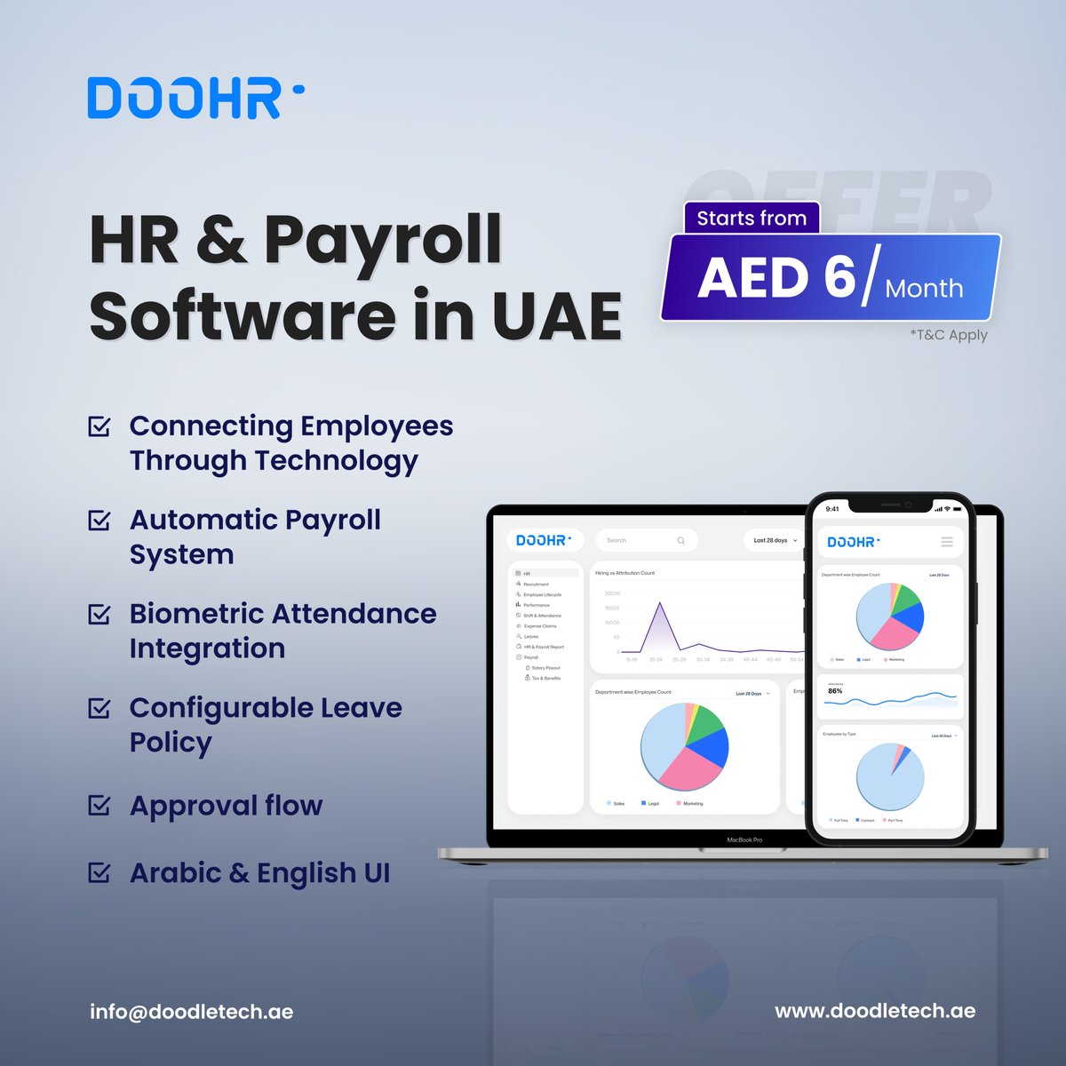 doodletechuae's tweet image. HR &amp;amp; Payroll made easy—starting at just AED 6/month! 🚀
Smart, seamless, and stress-free HR management for your business.
📧 info@doodletech.ae
🌐 doodletech.ae/best-hrms-soft…
#HRMS #DoodleTech #PayrollSolutions