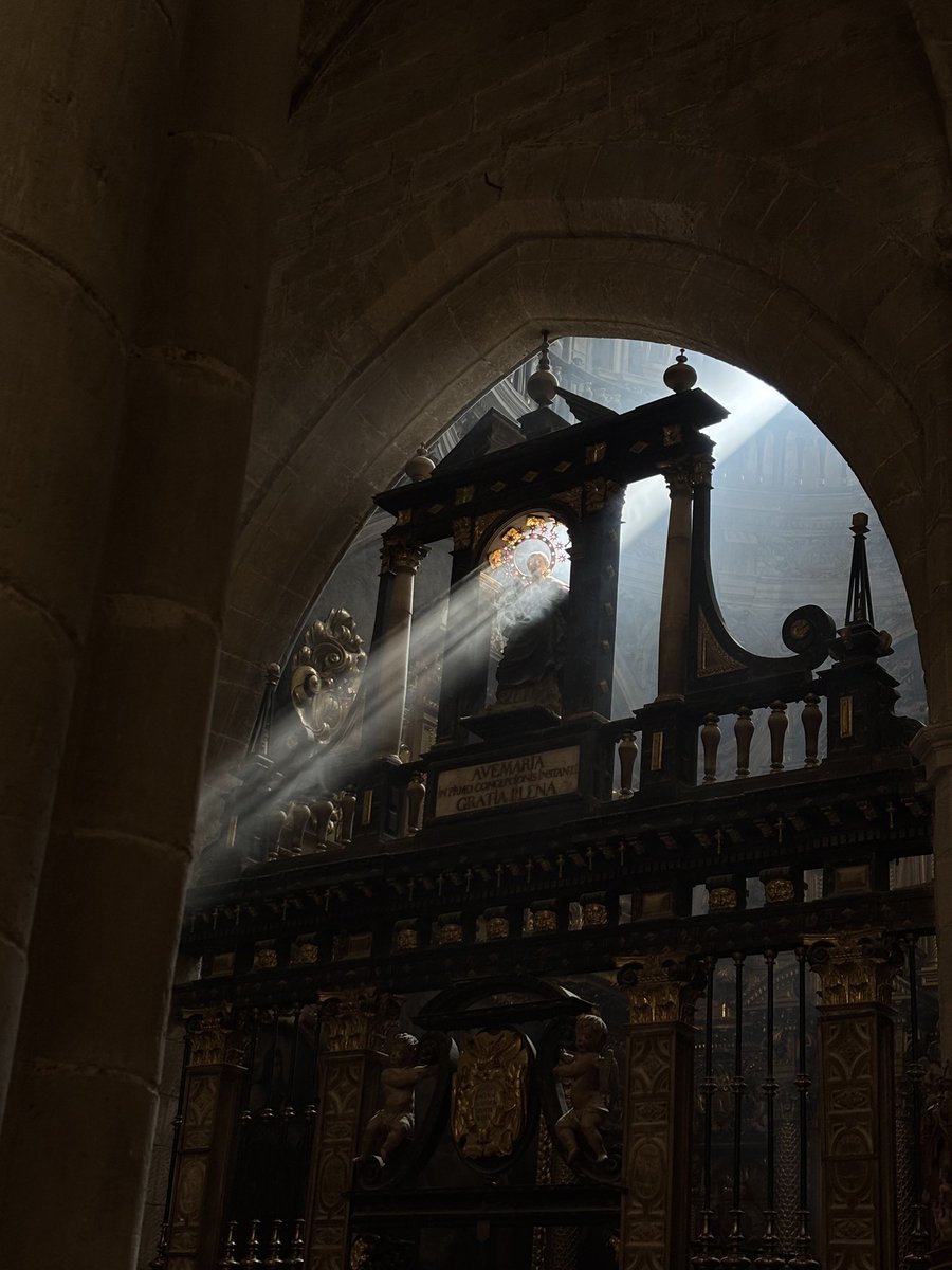 aytohuesca's tweet photo. Hoy, en la Catedral de Huesca, se ha podido disfrutar del asoleo de la Inmaculada, un fenómeno en el que los rayos del sol iluminan la talla de la Inmaculada en la capilla de San Joaquín, creando un efecto casi místico. ✨

#Asoleo #Inmaculada #Catedral #Huesca #AytoHuesca https://t.co/uwJWyLezAV