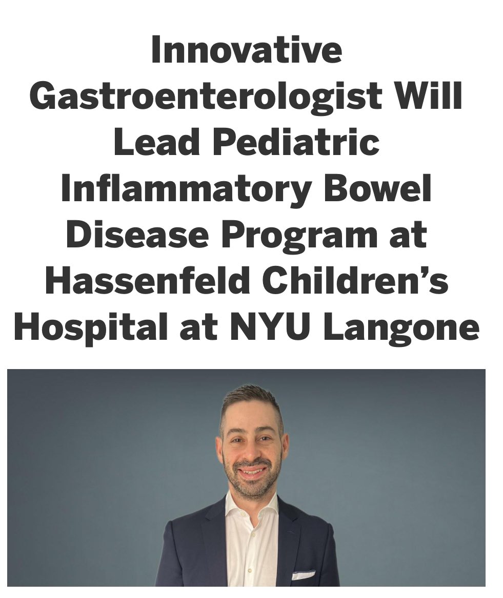 Nadia Ovchinsky, MD, MBA, FAASLD (@dr_novchinsky) on Twitter photo Welcome NEW Director of Pediatric #IBD
<a href="/DrMikeDolinger/">Michael Todd Dolinger, MD MBA</a> to our division & #IBDCenter
Looking forward to
❇️advancing care for children and adolescents with #IBD
❇️ innovation in diagnostic 🩺📈and therapeutic💊💉approaches
❇️ great collaborations 👏🏼💪🏼
<a href="/NYULH_GastroHep/">Gastroenterology & Hepatology | NYU Langone Health</a> Welcome NEW Director of Pediatric #IBD
<a href="/DrMikeDolinger/">Michael Todd Dolinger, MD MBA</a> to our division & #IBDCenter
Looking forward to
❇️advancing care for children and adolescents with #IBD
❇️ innovation in diagnostic 🩺📈and therapeutic💊💉approaches
❇️ great collaborations 👏🏼💪🏼
<a href="/NYULH_GastroHep/">Gastroenterology & Hepatology | NYU Langone Health</a>
