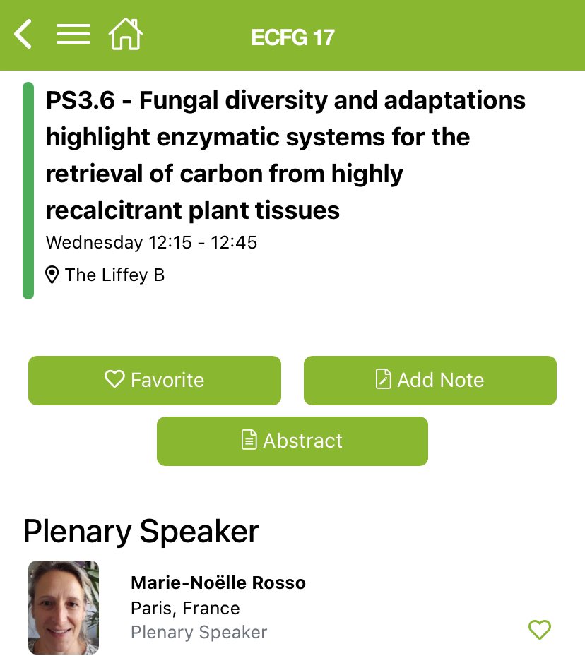 Marie-Noëlle Rosso explored how fungi break down recalcitrant plant tissues, revealing a diverse enzymatic arsenal shaped by 180 million years of evolution. Her team showed that gene family expansions/contractions drive lignocellulose degradation across fungal clades. #ECFG17