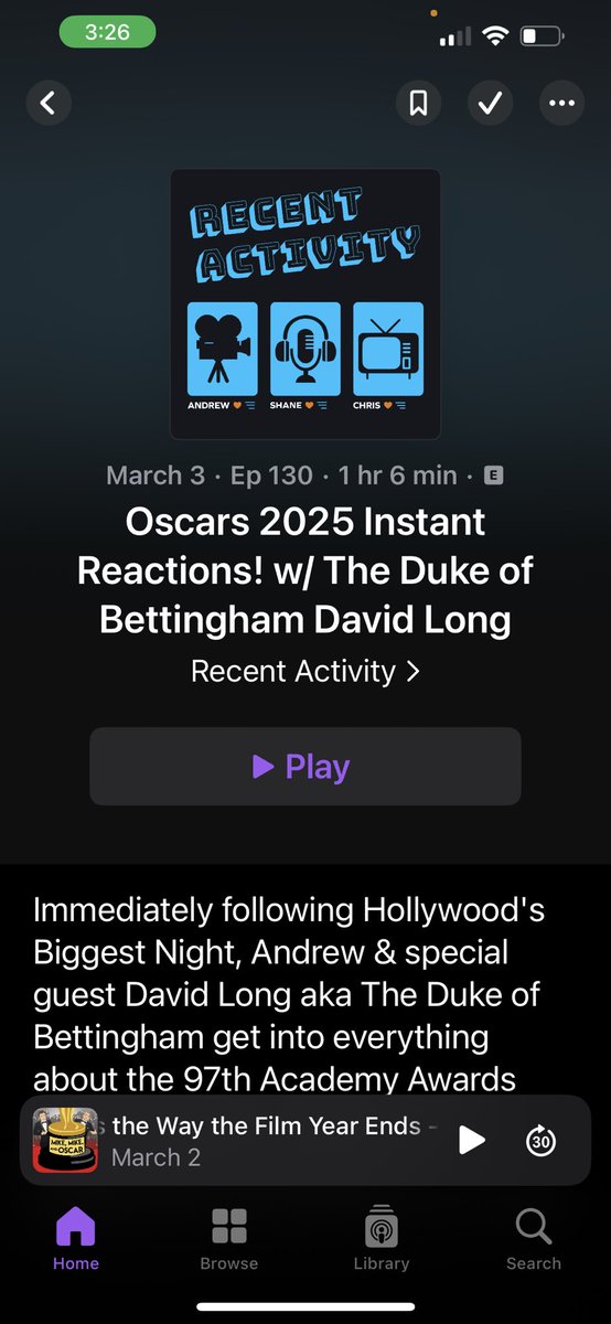 Recent Activity (@recentactpod) on Twitter photo In Case You Missed It:
Check out our Instant Reactions episode for #Oscars2025 w/ The Duke of Bettingham <a href="/1DavidLong/">David Long</a>!
——————————————
recent-activity.captivate.fm/listen In Case You Missed It:
Check out our Instant Reactions episode for #Oscars2025 w/ The Duke of Bettingham <a href="/1DavidLong/">David Long</a>!
——————————————
recent-activity.captivate.fm/listen