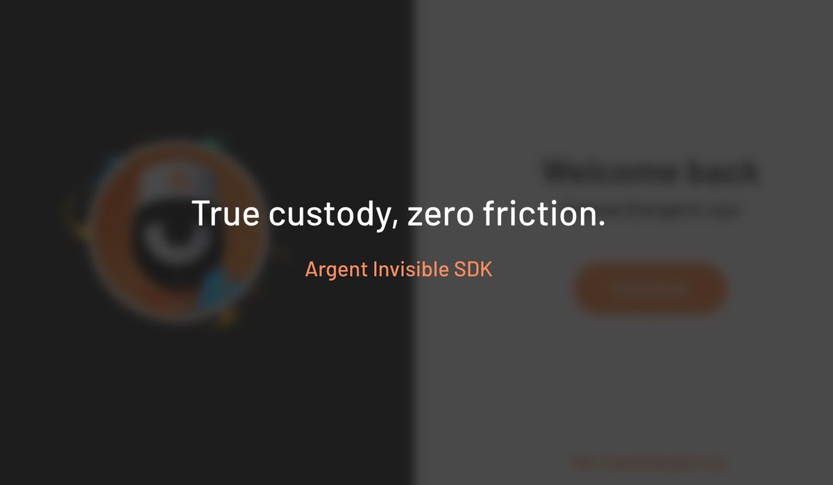ready_developer's tweet image. Great UX starts with a wallet that doesn’t show at all

Meet Argent Invisible SDK: the easiest way to onboard users to your Starknet app with a web2-like experience.

Smart accounts, session keys &amp;amp; gasless transactions. 

All embedded into one SDK.