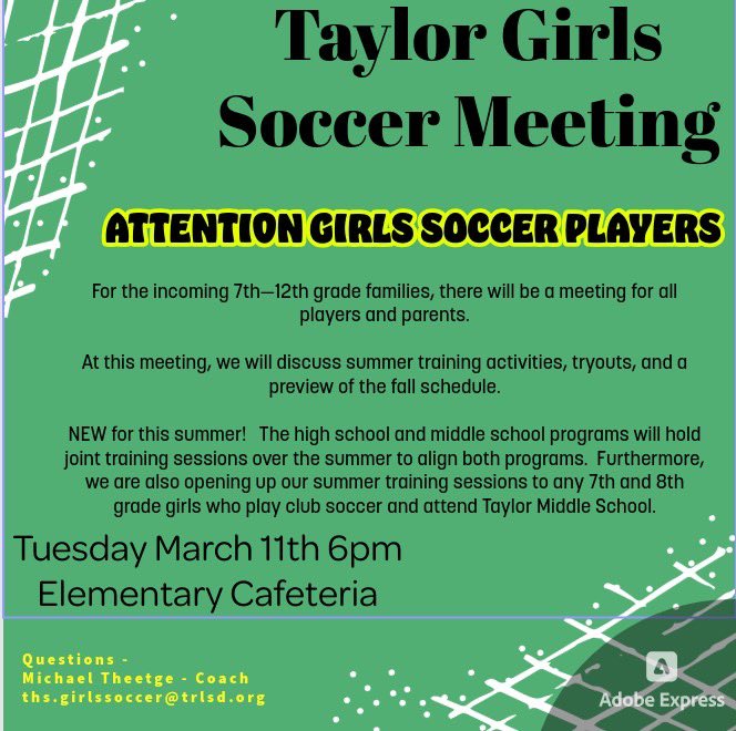 Taylor Womens Soccer (@ths_wsoccer) on Twitter photo 