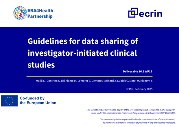 New guidelines for #DataSharing in investigator-initiated clinical studies are here!
📝 Enhance compliance with funder policies &amp; promote wider data sharing.
Check them out: we.tl/t-GC2u2EP2G5
#ClinicalResearch #OpenScience <a href="/ECRIN_ERIC/">ECRIN</a>  <a href="/EU_HaDEA/">HaDEA</a>
