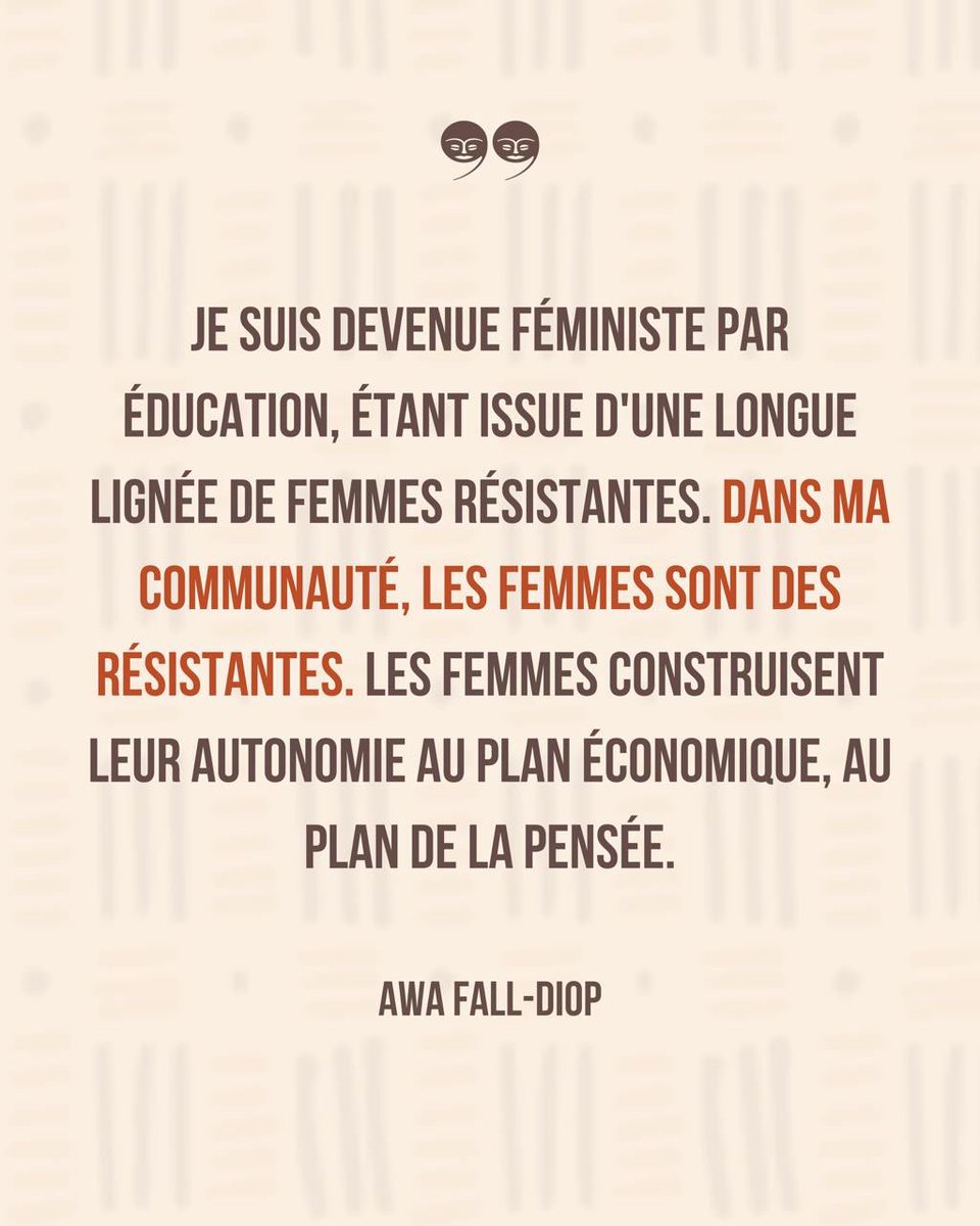 Cette semaine, dans #ÉtagèreAfrifem, nous vous invitons à découvrir et explorer les pensées et le parcours d’une féministe africaine avec qui nous avons récemment échangé, Awa Fall-Diop. 🤎

(👉🏾 Pour lire la conversation : bit.ly/3XnGgty 😁)

#Eyala #EtagereAfrifem 

⤵️