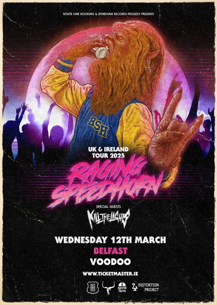 💣 ONE WEEK TODAY! 💣

Just 7 days until Corby Sludge-Stoner-Metal crossover titans Raging Speedhorn take Voodoo Belfast by storm! Support comes from Kill The Lights so grab a ticket now from ticketmaster.ie and get down the front on Wednesday 12th March!!