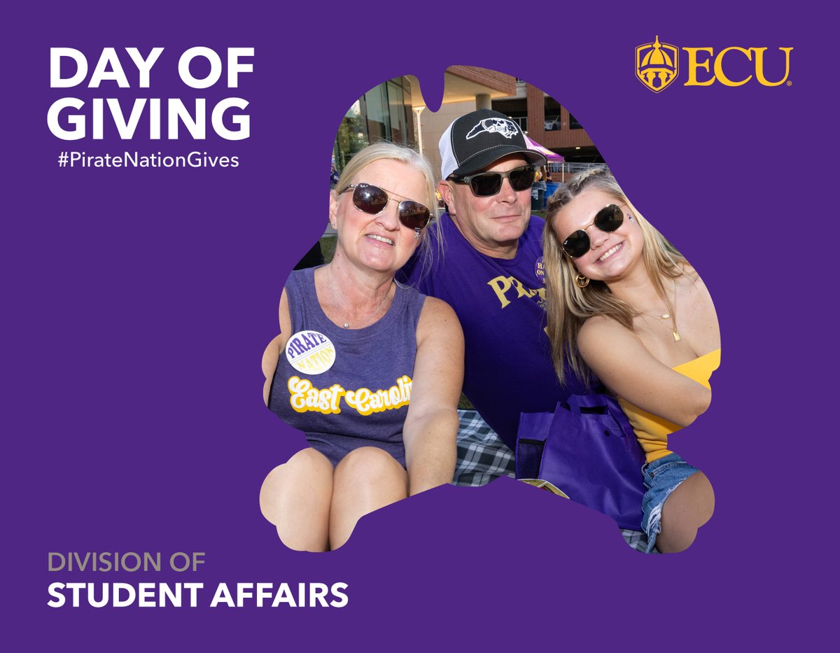 ECU Parents (@ecuparents) on Twitter photo Today’s the day! #PirateNationGives is here 🏴☠️
🤲 Give to the Parents Fund or another area that matters to you
💪 Join in Challenges to earn additional funding
📱 Share #PirateNationGives with others
Visit give.ecu.edu/s/722/dg21/hom… Today’s the day! #PirateNationGives is here 🏴☠️
🤲 Give to the Parents Fund or another area that matters to you
💪 Join in Challenges to earn additional funding
📱 Share #PirateNationGives with others
Visit give.ecu.edu/s/722/dg21/hom…