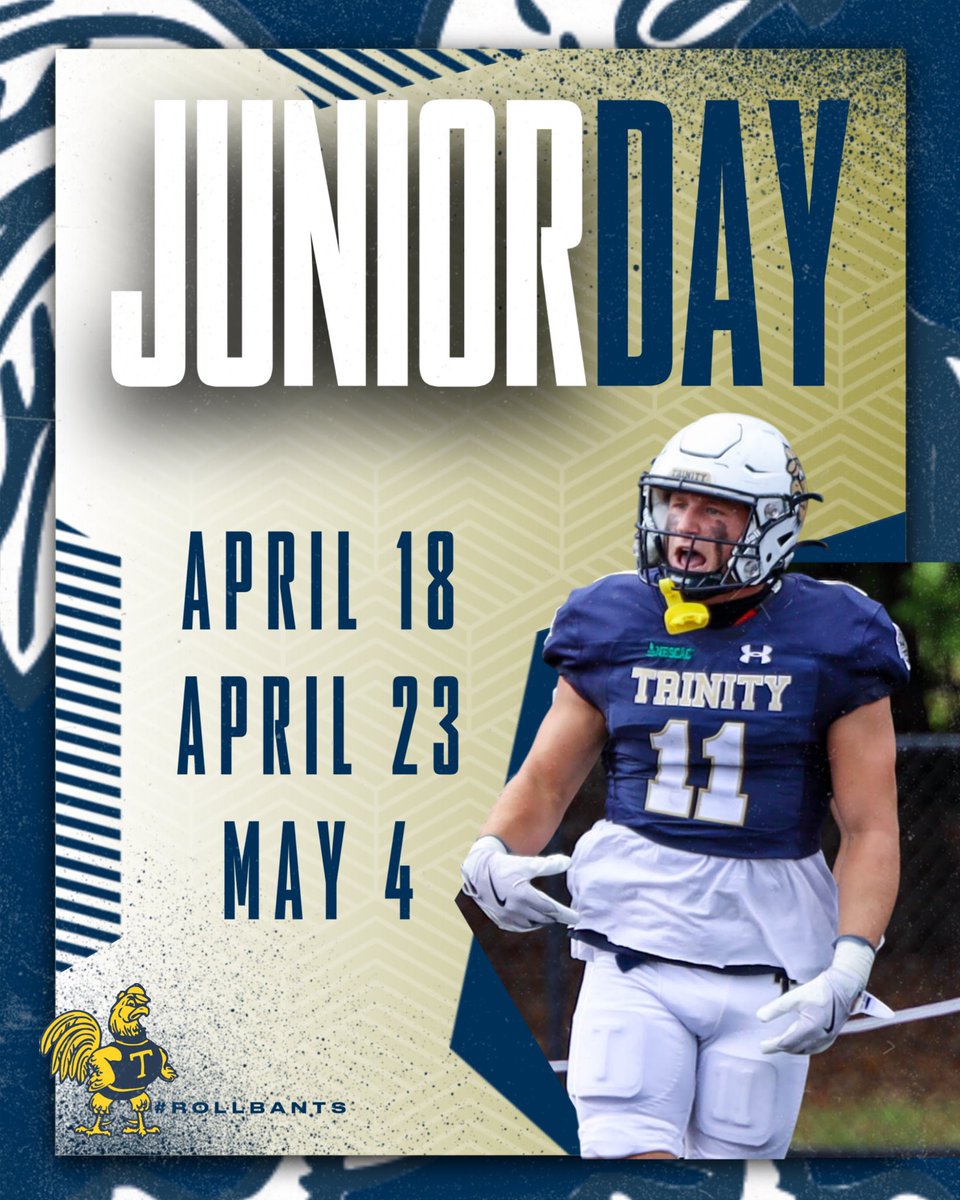 Jordan Goodman (@jgoodman72) on Twitter photo Big thank you to <a href="/CoachAcq/">Lew Acquarulo</a> at <a href="/TrinCollFB/">Trinity College Football</a> for the Junior Day invite! Looking forward to getting up on campus and seeing what Trinity Football is all about! Big thank you to <a href="/CoachAcq/">Lew Acquarulo</a> at <a href="/TrinCollFB/">Trinity College Football</a> for the Junior Day invite! Looking forward to getting up on campus and seeing what Trinity Football is all about!