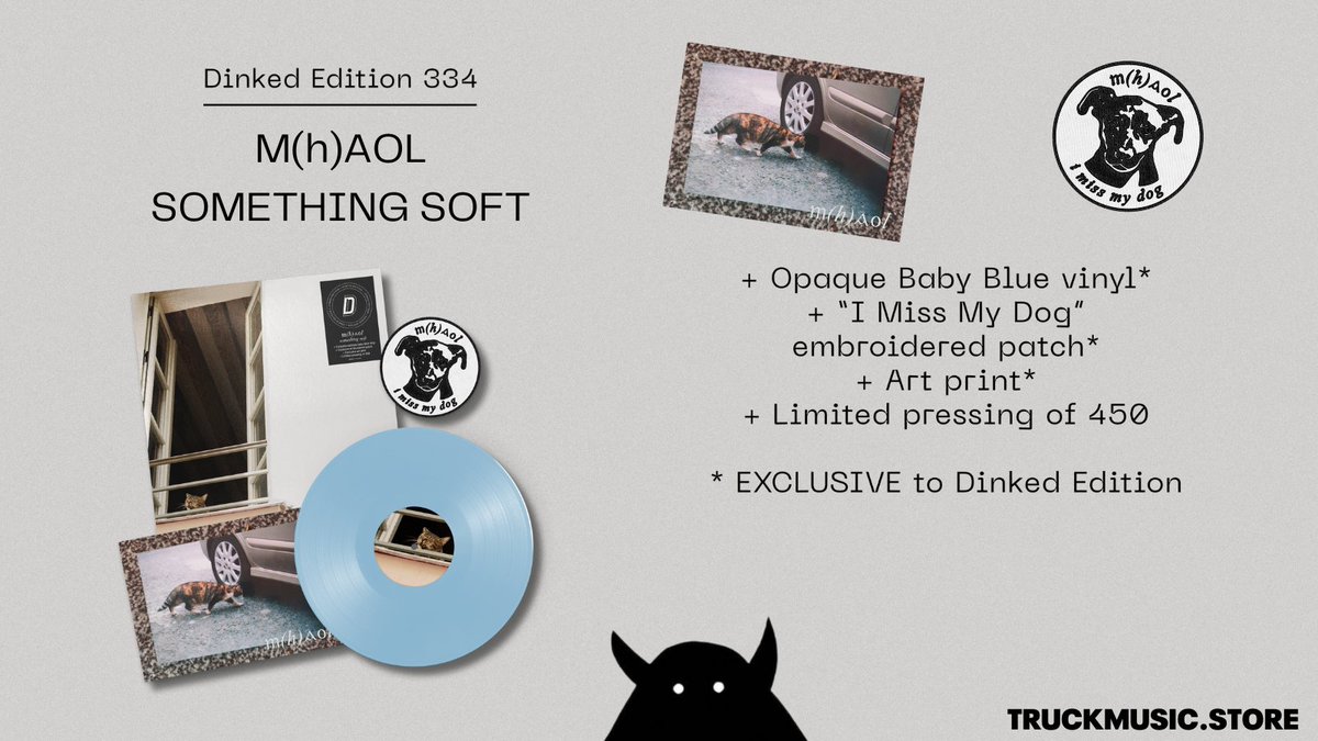 🐈DINKED EDITION 334🐈

M(h)AOL - Something Soft

Limited pre-orders available now: truckmusic.store/products/mhaol…