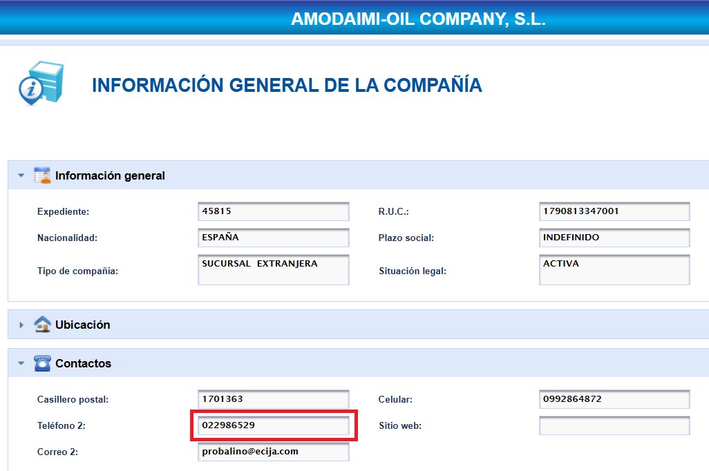 Borraron la información de la Súper de compañías y cambiaron el número de teléfono.

Así se resuelven los temas de corrupción en el Nuevo Ecuador.

Aplaude ambateño.