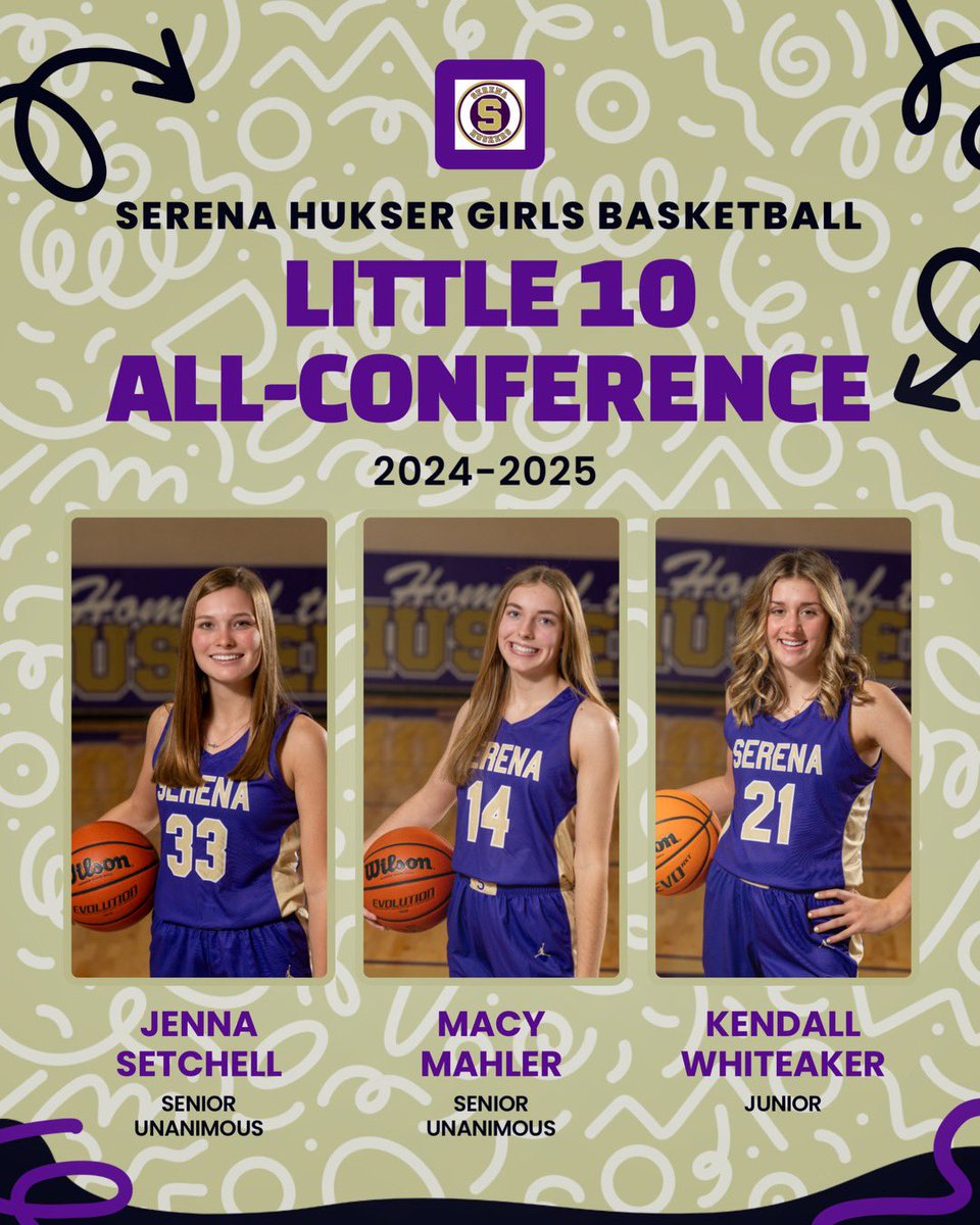 Congrats to Jenna Setchell, Macy Mahler, and Kendall Whiteaker for making the Little Ten All Conference Team. Proud of you.