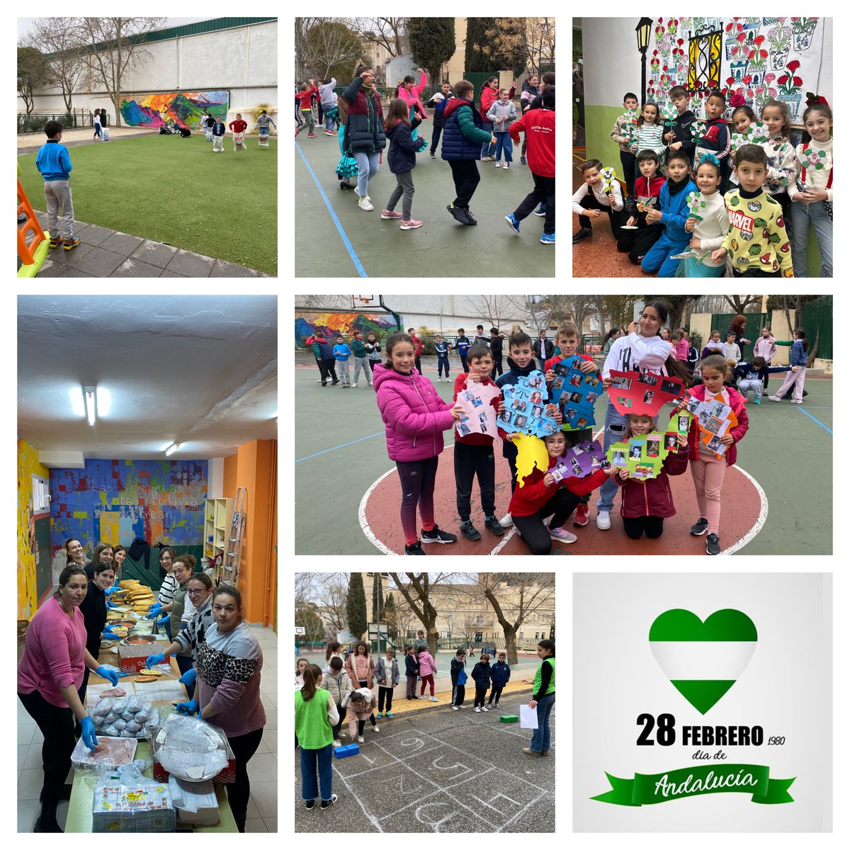 A lo largo de la mañana el alumnado del <a href="/SanAndresCEIP/">CEIP San Andrés</a> junto con AMPA y docentes han realizado varias actividades para conmemorar el #28febrero #diadeandalucia