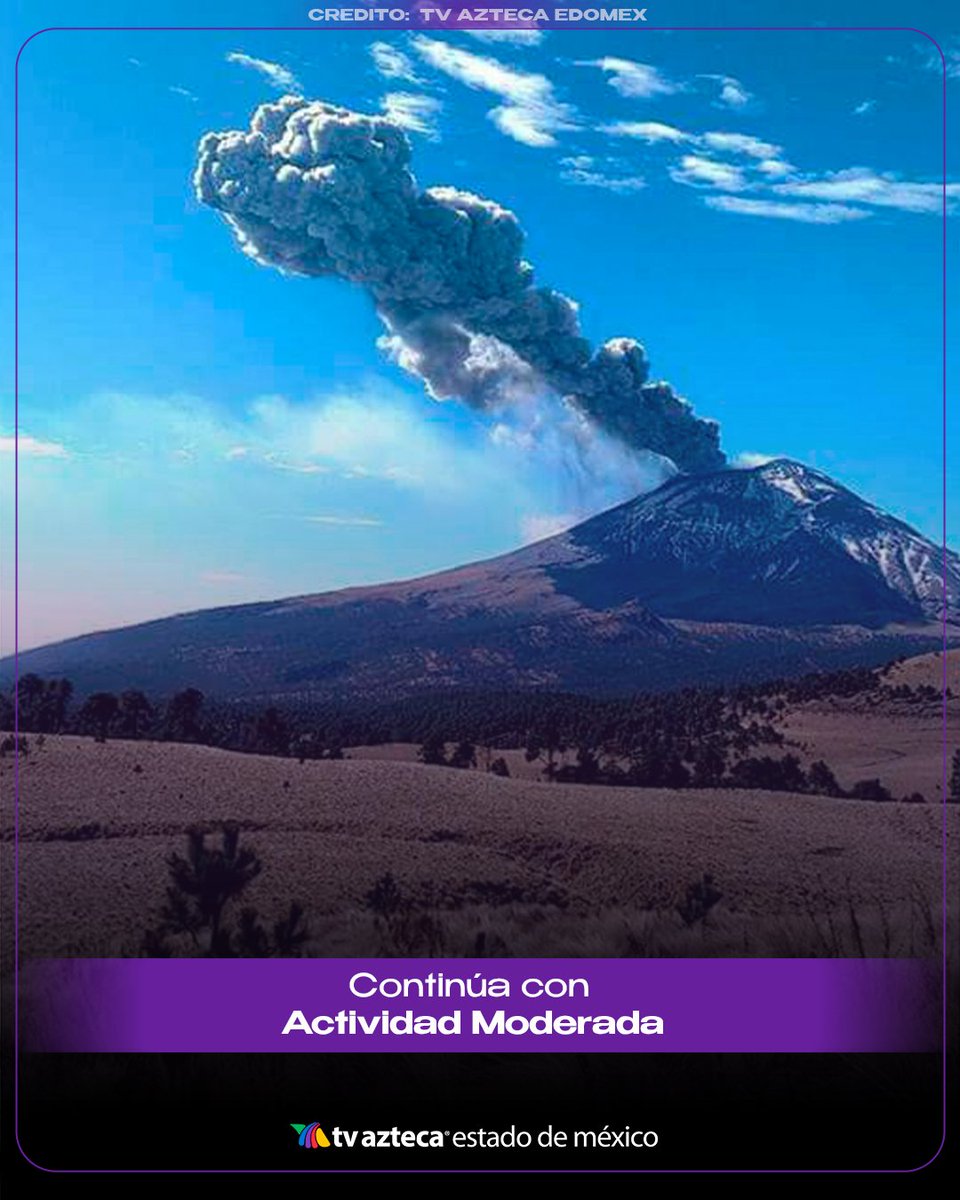 AztecaEdoMex's tweet photo. 🗻El volcán #Popocatépetl amaneció con actividad #moderada, presentando exhalaciones y un #sismo este 5 de marzo de 2025.
El semáforo de alerta se mantiene en #amarillo fase 2 🔸🔶
Checa más información aquí. 👇
https://t.co/bGKncVdO1G https://t.co/smSRwcyoAW