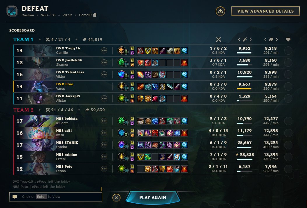 etooadc's tweet image. with this loss we end in hitpoint winter :(

it was a great run, thanks to everyone from my team!

gg! @Nightbirds_LoL